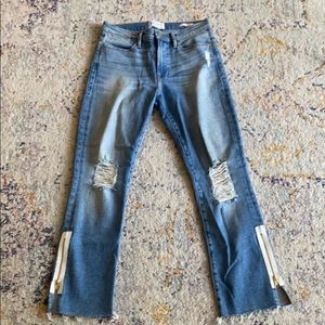 Frame or high straight jeans